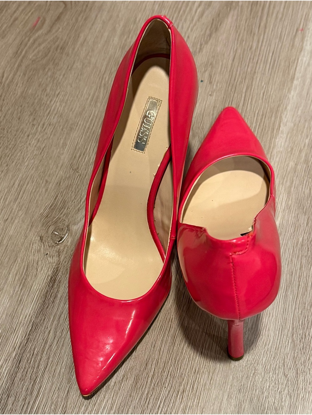 Guess Hot Pink Pointed Toe Stiletto Pumps - Picture 2 of 4